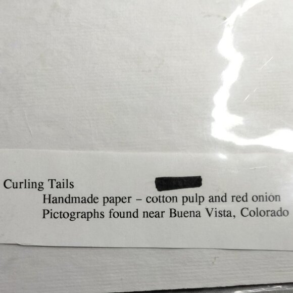 Curling Tails Pictograph Lizard Print Buena Vista Co Signed Lyn Petrillo Paper - Picture 7 of 7